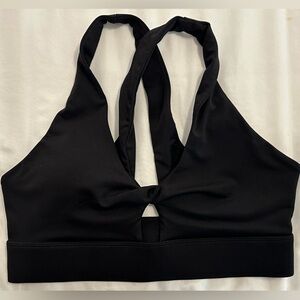 Fabletics Black Twist Sports Bra